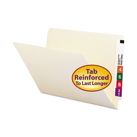 Smead Smead, HEAVYWEIGHT MANILA END TAB FOLDERS, 9.5in FRONT, STRAIGHT TAB, LEGAL SIZE, 100PK 27110